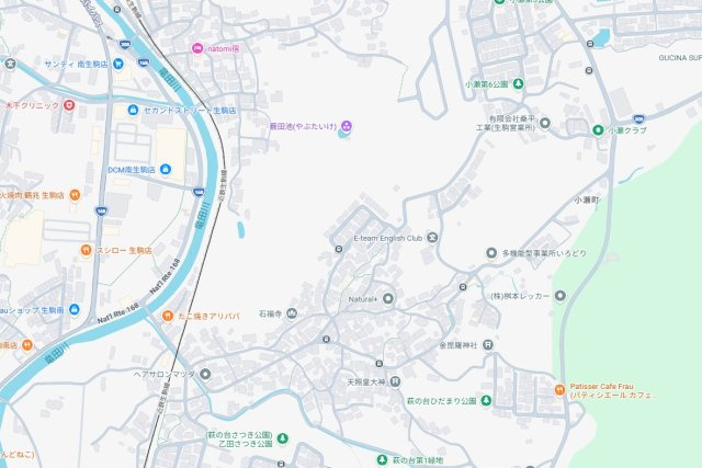 ●生駒市萩の台　新築一戸建ての地図