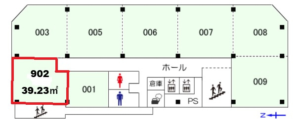 大阪産業ビルの区画図
