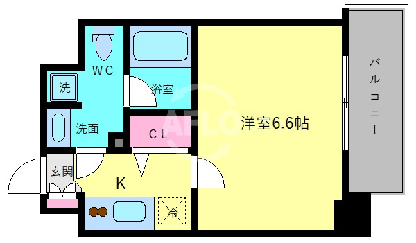 ジアコスモ大阪城南の間取り|ジアコスモ大阪城南　間取り