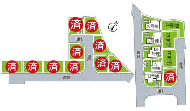●5(土)6(日)現地説明会！　生駒市萩の台　新築一戸建ての区画図|全19区画