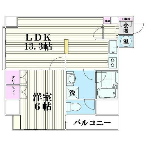 品川区西五反田８丁目の賃貸マンションの間取り