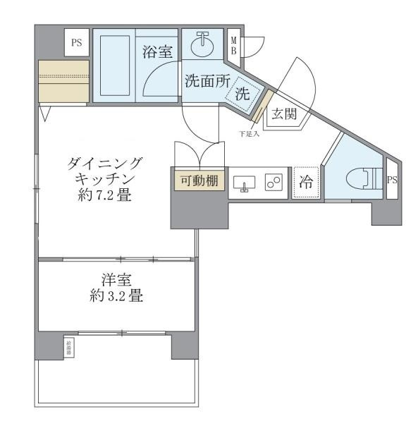 アールプライム大手町の間取り