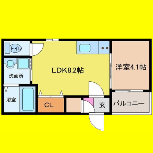 ココパイン　名古屋市賃貸　仲介手数料無料の間取り