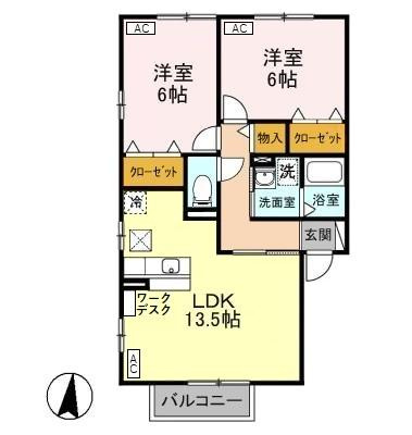クレールヴィラ三和Ａの間取り