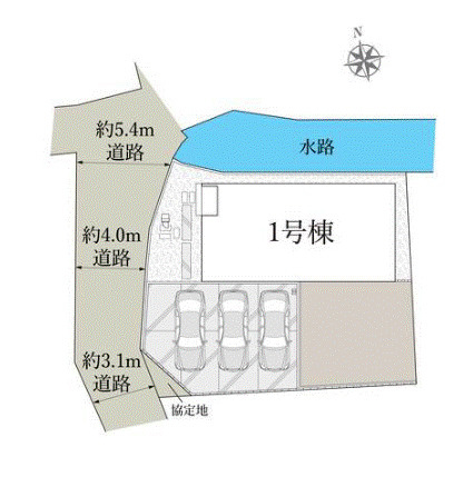 藤岡市下栗須24-1期（全4棟）1号棟の区画図