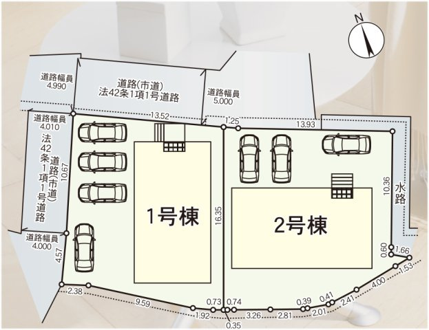 筑後市常用　第5　1号棟の区画図