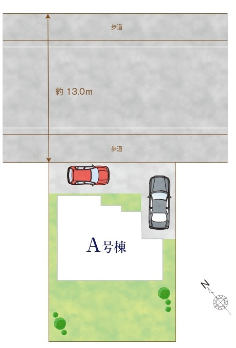 南大野１丁目10番【大野小学校:徒歩３分】の区画図|区画配置図
