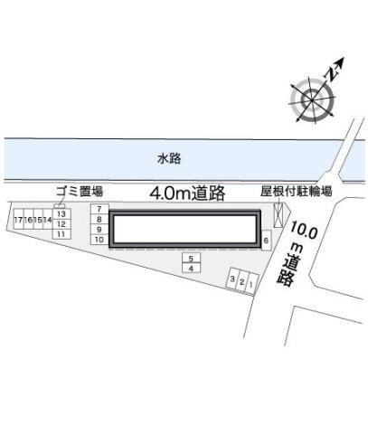 レオパレスハッピネスⅡの区画図