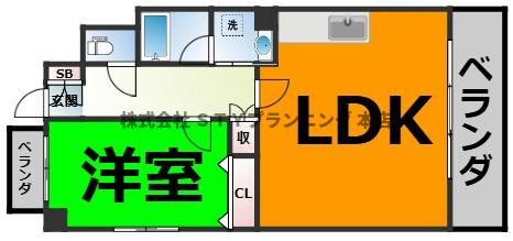 仲介手数料０円！レージュ庄内通の間取り