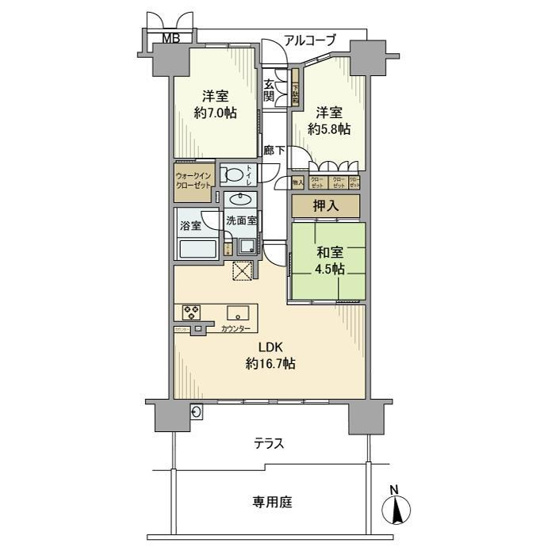【間取り】 | ブランズシティあべの王子町