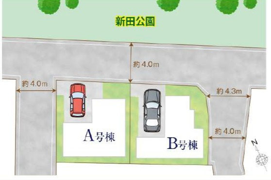 市川市新田１丁目311番の区画図