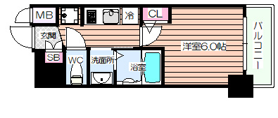 【間取り】 | エステムコート難波WEST-SIDEⅤアジュール