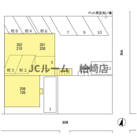 ハイツ臨港Ⅲの区画図