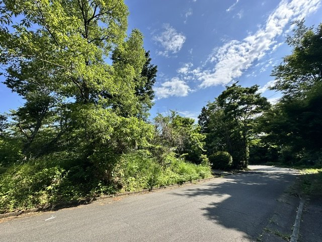 函南町　南箱根ダイヤランドの前面道路含む現地写真|7mの広々とした道路沿いです。