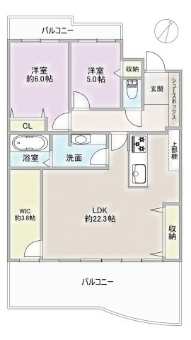 シンフォニアみなみが丘イーストD棟の間取り