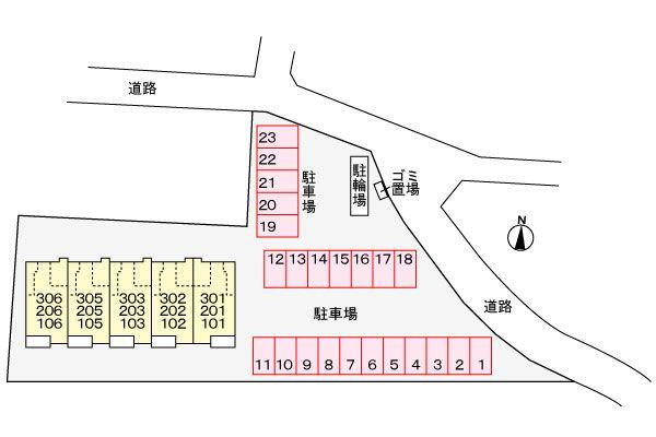 アルカンシエル北島の駐車場