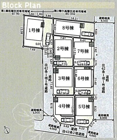 京王線 西調布駅 17分 新築戸建 調布市富士見町3丁目の区画図