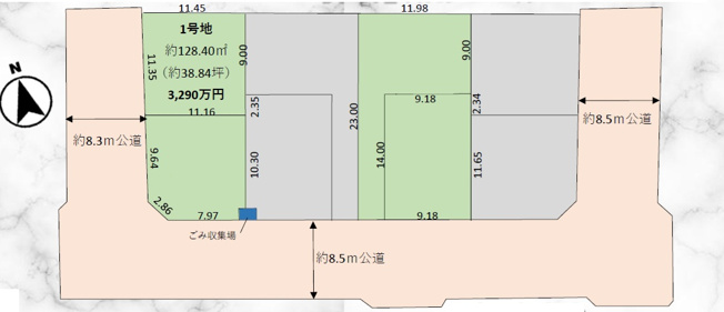 【土地図】 | 流山市駒木台3期　全4区画
