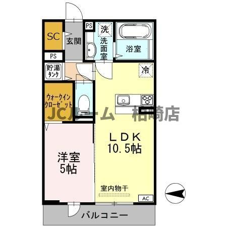 柏崎市田中のアパートの間取り