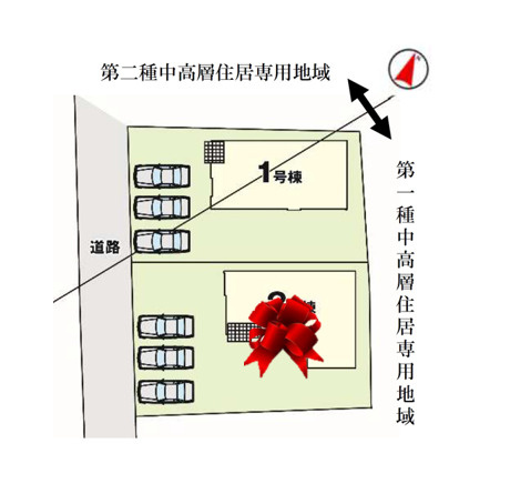 【LIGARE】真岡市熊倉町 第14期 全2棟の区画図