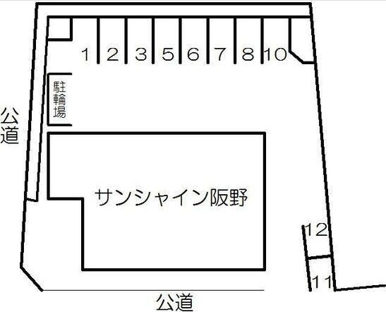 サンシャイン　阪野の区画図