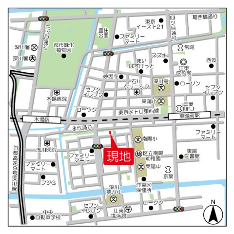 ラークガーデン木場の地図