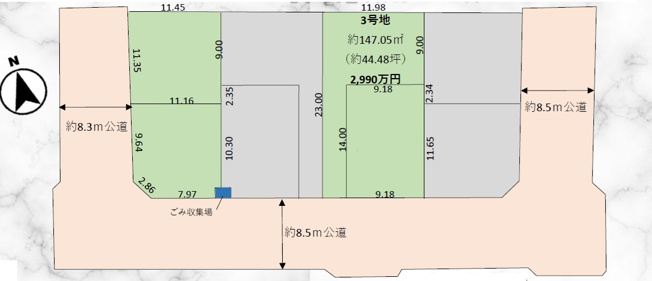 【土地図】 | 流山市駒木台3期　全4区画