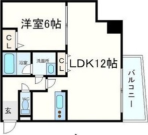 W.O.B　HONMACHI-WESTの間取り