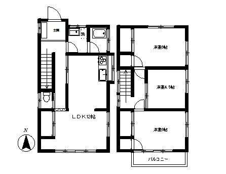田部貸家の間取り