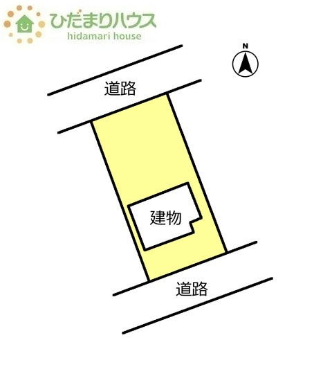 【区画図】 | つくば市自由ケ丘　中古戸建 | 両面道路で日当たり良好！解放感があります( *´艸｀)