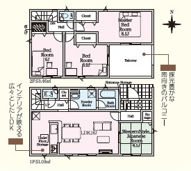 豊田市高上第2　新築分譲住宅　全2棟　2号棟の間取り