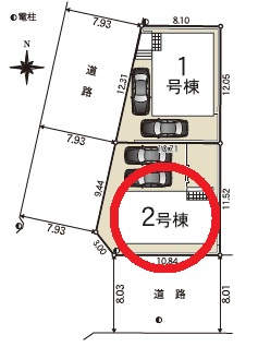 豊田市高上第2　新築分譲住宅　全2棟　2号棟の完成予想図