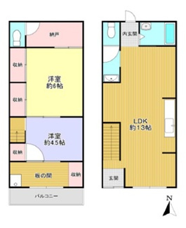 【間取り】 | 尼崎市大庄中通２丁目　中古戸建