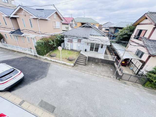 流山市加４丁目新築戸建【流山北小学校:7分】の展望|バルコニーより道路側眺望・南道路で日当たり良好♪