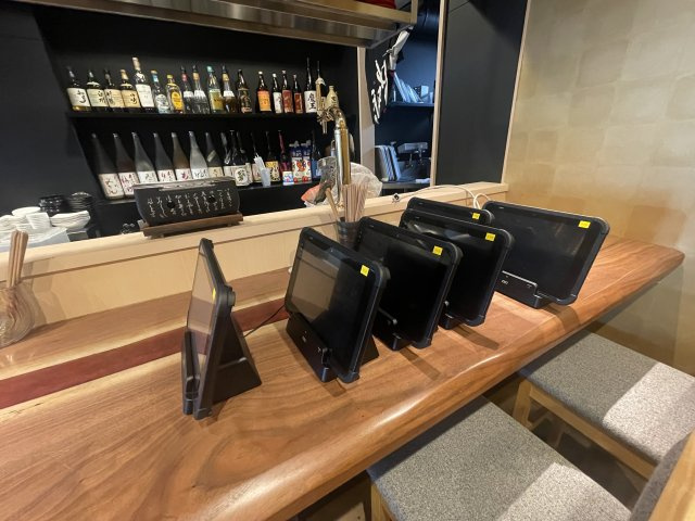 津山市小性町 ３階建 店舗の内装|メニュータブレット※10台程度ありますが、メニュー初期設定に30万円程度費用がかかります。
