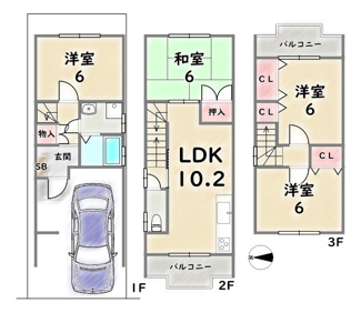 【間取り】 | 右京区西院北矢掛町