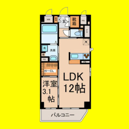 La.Cantabile　名古屋市賃貸　仲介手数料無料の間取り