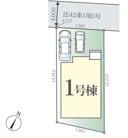 柏市西原５丁目新築戸建【西原小学校:徒歩2分】の区画図|区画配置図