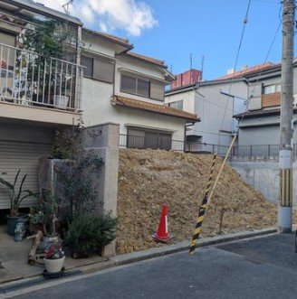 豊中市栗ケ丘町　新築戸建の外観|外観もきれいです