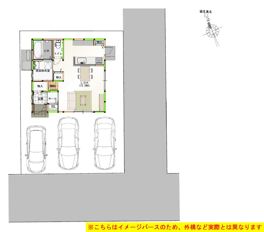 高知市佐々木町　新築戸建　②の区画図