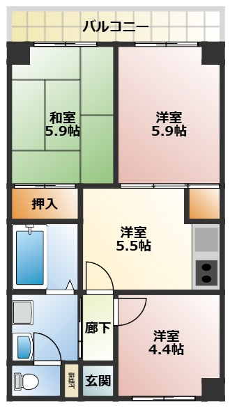 ハイツサウスウィンドの間取り