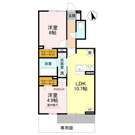D-ROOM江井島の間取り
