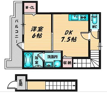 東大阪市森河内西２丁目のアパート