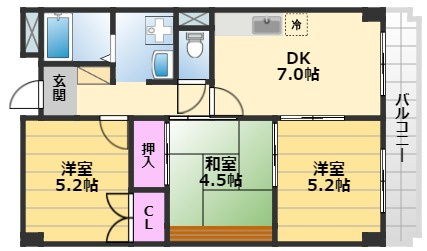 【間取り】 | リヴェールド和泉