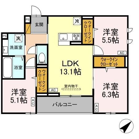 【間取り】 | ＣＬＡＳＳＥＵＭ都賀