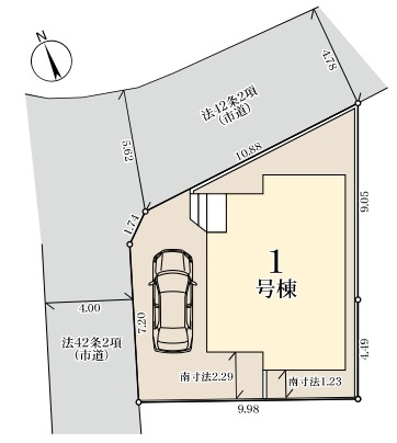 柏市酒井根７丁目新築戸建の区画図|区画配置図