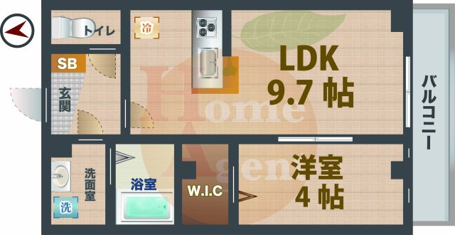 【間取り】 | THE　MEDEL | 1LDKのお部屋です。