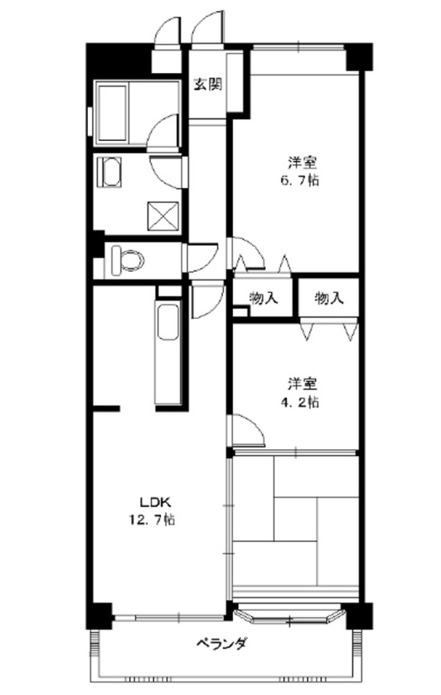 ジャルダン上ヶ原壱番館の間取り|自走式駐車権利付き　3LDK