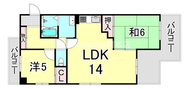 セレーノ甲南山手の間取り
