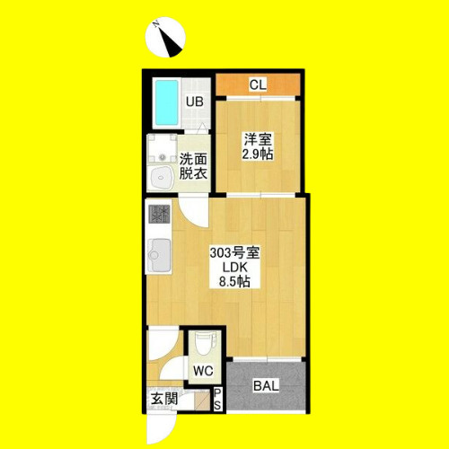 R-Smart大曽根　名古屋市賃貸　仲介手数料無料の間取り